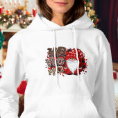 Niedlich Groovy Red Gnome Santa Claus Modernes Wei Hoodie