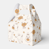 Niedlich Groovy Retro Ghost Pumpkin Halloween Cust Geschenkschachtel (Rückseite)