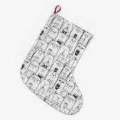 Niedlich Großer Weihnachtsstrumpf (Vorderansicht (hängend))