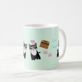 Niedlich Grouchy Sour Puss Cat Pattern Cartoon Kaffeetasse (VorderseiteRechts)