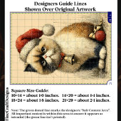 Niedlich Grumpy Christmas Cat EB1R Decoupage Seidenpapier