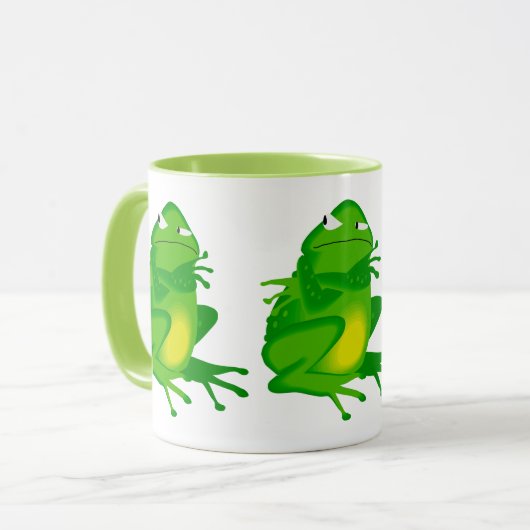 NIEDLICH GRUMPY GREEN FROG TASSE (Vorderseite Links)