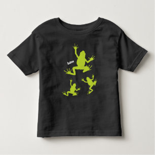 Niedlich-Grün- und Schwarzfrosch Kleinkind T-shirt