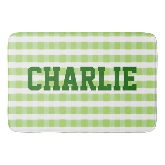 Niedlich grün und weiß badematte (Vorderseite)