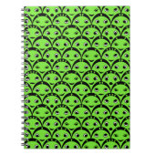 Niedlich-grüne Alien Notizblock (Vorderseite)