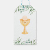 Niedlich Grüne Blätter Erste Kommune Spanisch Geschenkanhänger (Rückseite)