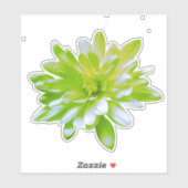 Niedlich grüne blühende Blume Grün daisy Aufkleber (Blatt)