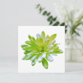 Niedlich grüne blühende Blume Grün daisy Einladung (Stehend Vorderseite)