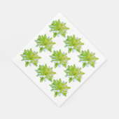 Niedlich grüne blühende Blume Grün daisy Serviette (Ecke)