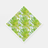 Niedlich grüne blühende Blume Grün daisy Serviette (Ecke)