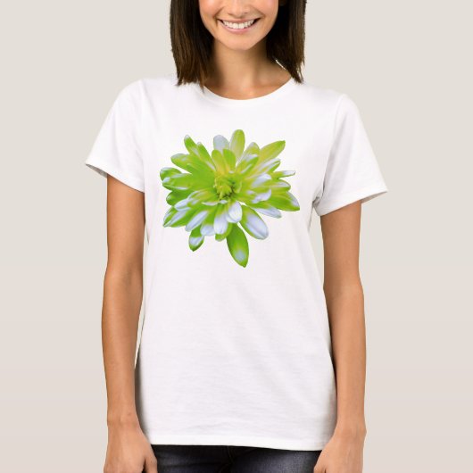 Niedlich grüne blühende Blume Grün daisy T-Shirt (Vorderseite)