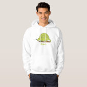 Niedlich-grüne Dimetrodon-Cartoon Hoodie (Vorne ganz)