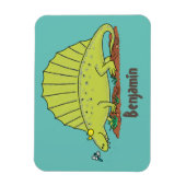 Niedlich-grüne Dimetrodon-Cartoon Magnet (Vertikal)
