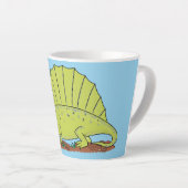 Niedlich-grüne Dimetrodon-Cartoon Milchtasse (Rechte Ecke)
