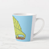 Niedlich-grüne Dimetrodon-Cartoon Milchtasse (Rechts)