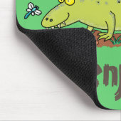 Niedlich-grüne Dimetrodon-Cartoon Mousepad (Ecke)
