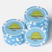 Niedlich-grüne Dimetrodon-Cartoon Pokerchips (Stapel)