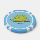 Niedlich-grüne Dimetrodon-Cartoon Pokerchips (Einzeln)