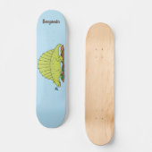 Niedlich-grüne Dimetrodon-Cartoon Skateboard (Vorderseite)