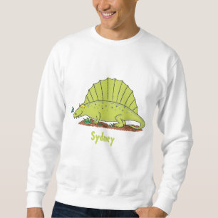 Niedlich-grüne Dimetrodon-Cartoon Sweatshirt