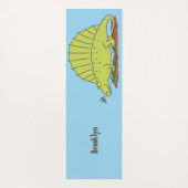 Niedlich-grüne Dimetrodon-Cartoon Yogamatte (Rückseite)