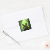 Niedlich-grüne Froschsticker Quadratischer Aufkleber (Umschlag)