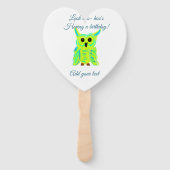 Niedlich-grüne Pastellpuppe hinzufügen Fächer (Rückseite)