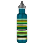 Niedlich-grüne Streifen Edelstahlflasche (Rechts)