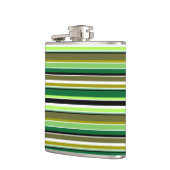 Niedlich-grüne Streifen Flachmann (Links)