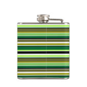 Niedlich-grüne Streifen Flachmann (Rückseite)