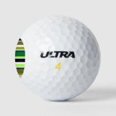 Niedlich-grüne Streifen Golfball (Logo)