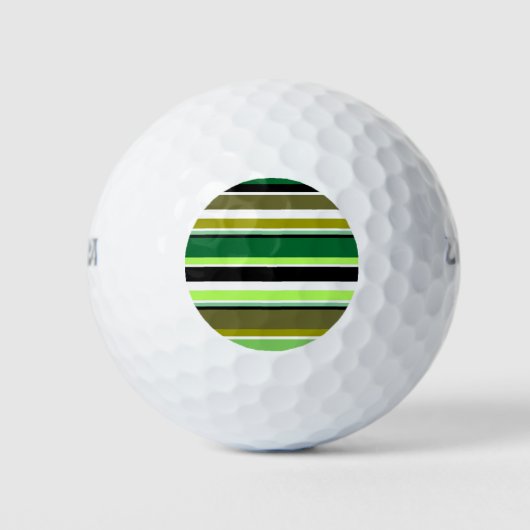 Niedlich-grüne Streifen Golfball (Vorderseite)