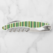 Niedlich-grüne Streifen Kellnermesser (Rückseite)