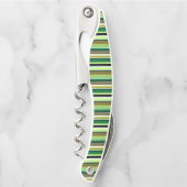 Niedlich-grüne Streifen Kellnermesser (Vorderseite)