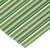 Niedlich-grüne Streifen Tischdecke (Schrägansicht)