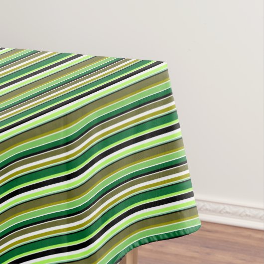 Niedlich-grüne Streifen Tischdecke (Beispiel)
