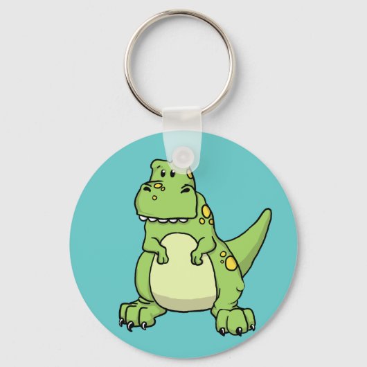 Niedlich grüne T-Rex Schlüsselanhänger (Vorderseite)