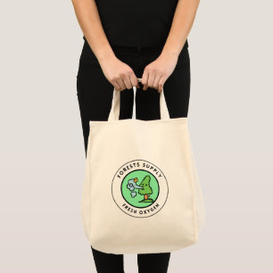 Niedlich-grüner Blauwald-Cartoon-Sauerstoffdesign Tragetasche
