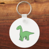 Niedlich-grüner Brontosaurus Schlüsselanhänger (Vorderseite)