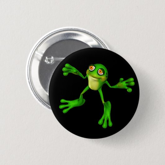 Niedlich-grüner Froggy Button (Vorne & Hinten)