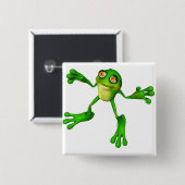 Niedlich-grüner Froggy Button (Vorne & Hinten)
