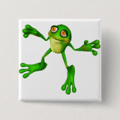 Niedlich-grüner Froggy Button (Vorderseite)