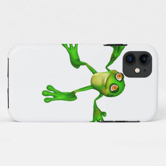 Niedlich-grüner Froggy Case-Mate iPhone Hülle (Rückseite (Horizontal))