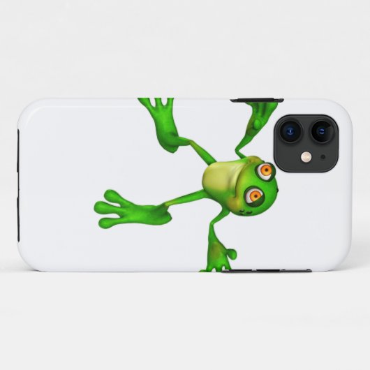 Niedlich-grüner Froggy Case-Mate iPhone Hülle (Rückseite (Horizontal))