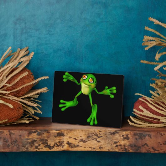 Niedlich-grüner Froggy Fotoplatte (Seite)