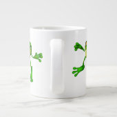 Niedlich-grüner Froggy Jumbo-Tasse (Rückseite)