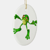 Niedlich-grüner Froggy Keramikornament (Rechts)