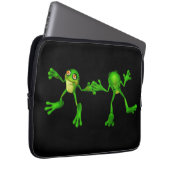 Niedlich-grüner Froggy Laptopschutzhülle (Vorne Rechts)
