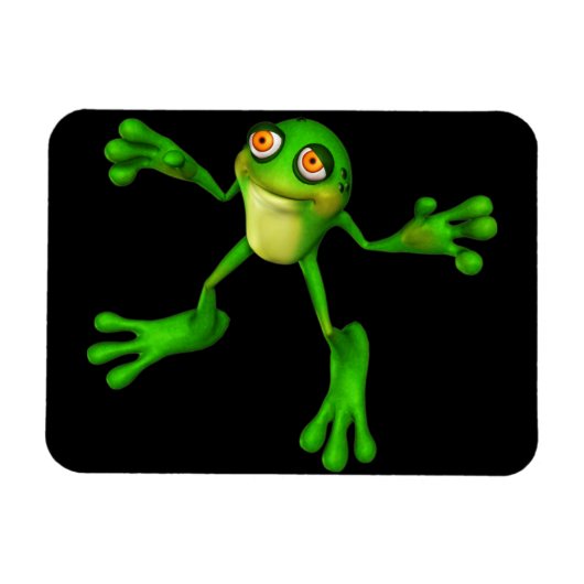 Niedlich-grüner Froggy Magnet (Horizontal)