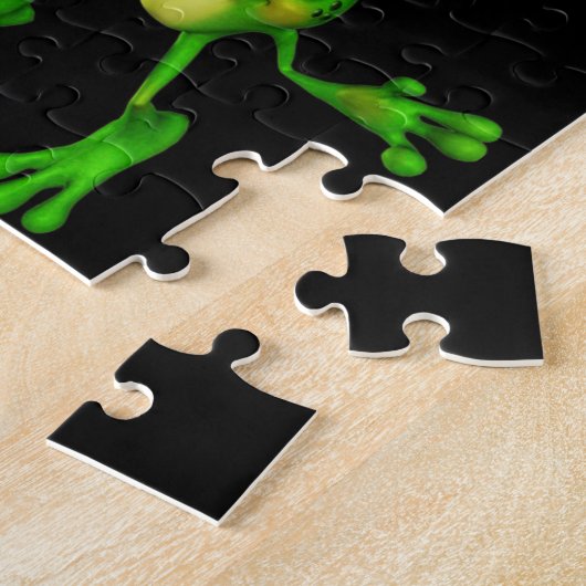 Niedlich-grüner Froggy Puzzle (Seite)